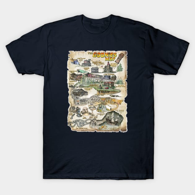 Goonies Map T-Shirt by natearts